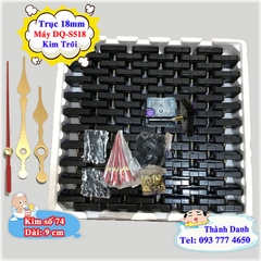 Combo 100 máy đồng hồ kim trôi DQ-S518 trục 18mm kèm Bộ kim số 74 dài 09cm