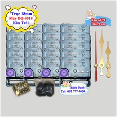 Combo 100 máy đồng hồ kim trôi DQ-S518 trục 18mm kèm Bộ kim số 74 dài 09cm