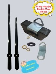 Bộ máy công cộng chạy kim lớn dài 33cm (26cm) Đen