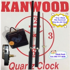 Bộ máy kim trôi Kanwood trục 18mm, kim dài 23cm (đen)