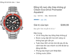 Đồng hồ nam dây thép không gỉ Citizen Eco-Drive Promaster Aqualand BN2039-59E ( Mua hộ bạn nhé )