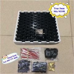 Combo 100 máy đồng hồ kim giật M2188 trục 5mm loại thường kèm kim số 03 dài 8cm