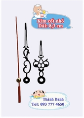 Máy đồng hồ treo tường Đài Loan 12888 trục 18mm Quartz Cốt nhỏ có kim riêng.