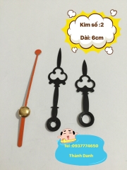 Máy đồng hồ treo tường Kanwood kim giật trục 5 mm xịn, kim riêng tùy chọn.