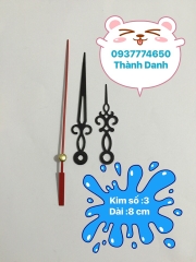 Bộ 10 máy đồng hồ treo tường kim trôi loại thường 1288 trục 5mm có kèm kim