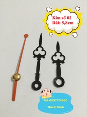 Máy đồng hồ treo tường kim trôi Kanwood trục 5mm xịn, kim riêng tùy chọn.