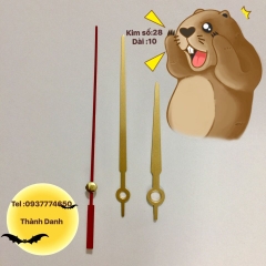 Máy đồng hồ treo tường kim trôi Kanwood trục 5mm xịn, kim riêng tùy chọn.