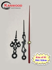 Máy đồng hồ treo tường kim trôi Kanwood trục 5mm xịn, kim riêng tùy chọn.
