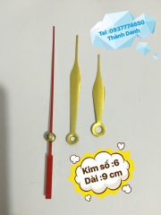 Máy đồng hồ treo tường Taiwan HQ3268 trục 5mm Quartz  kèm kim số 06 dài 9cm.