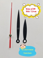 Máy đồng hồ treo tường kim trôi Kanwood trục 5mm xịn, kim riêng tùy chọn.