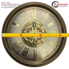 Mặt số tủ đứng tròn 33,5cm - Korea Hoa văn Số đồng xịn