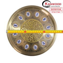 Mặt số tủ đứng Tròn 27cm-China Nền bông nổi Hột ngọc