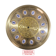 Mặt số tủ đứng Tròn 27cm-China Nền bông nổi Hột ngọc