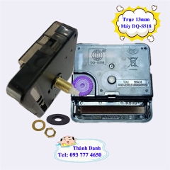 Máy đồng hồ treo tường kim trôi DQ-S518 trục 13 mm, Đài Loan kèm kim số 53 dài 7,5cm