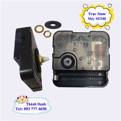 Combo 100 máy đồng hồ kim giật M2188 trục 5mm loại thường kèm kim số 03 dài 8cm