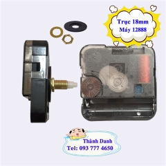 Máy đồng hồ treo tường Đài Loan 12888 trục 18mm Quartz Cốt nhỏ có kim riêng.