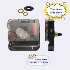 Máy đồng hồ treo tường Đài Loan 12888 trục 6mm Quartz có kim tùy chọn