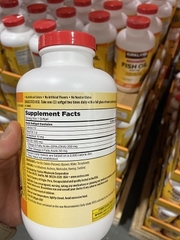 Viên dầu cá Kirkland Fish Oil 1000mg (mua hộ)