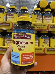 Viên uống bổ sung Magie Nature Made Magnesium Citrate 250mg (mua hộ)