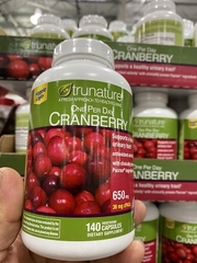 Viên hỗ trợ đường tiết niệu và chống oxy hóa Trunature Cranberry 650mg (mua hộ)