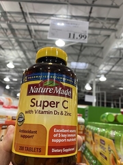 Viên uống hỗ trợ miễn dịch Nature Made Super C with Vitamin D3 & Zinc (mua hộ)