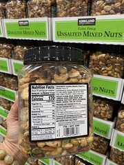 Hạt hỗn hợp không muối Kirkland Unsalted Mixed Nuts 1.13kg (mua hộ)