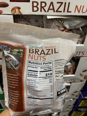 Quả hạch Brazil nguyên hạt hữu cơ Kirkland Signature Brazil Nuts (mua hộ)