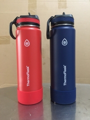 Set 2 bình giữ nhiệt ThermoFlask 710ml - Màu đỏ + xanh navy