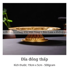 Đĩa đồng khắc bát đại cát tường