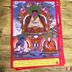 Tranh Thangka màu Thập Thế Ban Thiền Lạt Ma – bản duyệt năm 1985, phát hành năm 1985 – mỗi bộ 11 tờ – ấn phẩm sưu tầm