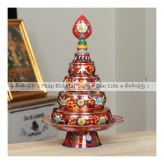 Tháp Mandala tráng men lam đỏ
