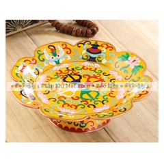 Tháp Mandala tráng men lam vàng