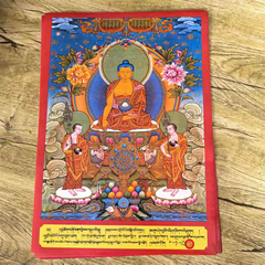 Tranh Thangka màu Thập Thế Ban Thiền Lạt Ma – bản duyệt năm 1985, phát hành năm 1985 – mỗi bộ 11 tờ – ấn phẩm sưu tầm