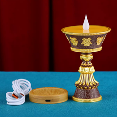 Bộ lễ phẩm cúng dường thường dùng của Học viện Phật giáo Larung Gar – thiết kế độc quyền bởi Yi'er Culture.