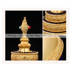 Tháp Mandala bằng bạc s990 mạ vàng 24k