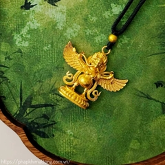 mặt dây hộ thân Sa Kim phong cách Tạng | Đại Bàng Kim Sí Điểu – Phổ Ba Kim Cang Chử hàng phục