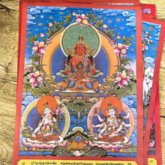 Tranh Thangka màu Thập Thế Ban Thiền Lạt Ma – bản duyệt năm 1985, phát hành năm 1985 – mỗi bộ 11 tờ – ấn phẩm sưu tầm
