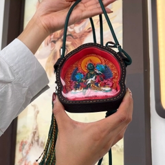 mặt dây chuyền Tây Tạng, gau Tây Tạng, tsa tsa Lục Độ Mẫu, Green Tara pendant, trang sức Phật giáo, vật phẩm hộ thân, đồ tâm linh Tây Tạng
