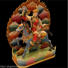 Tượng Achi Chokyi Drolma 15cm Đồng Tím Sơn Khoáng