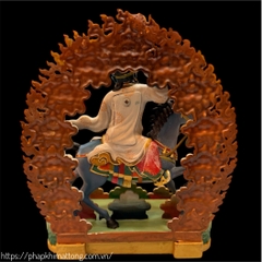 Tượng Achi Chokyi Drolma 15cm Đồng Tím Sơn Khoáng