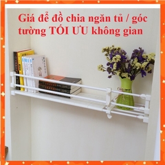 Thanh kệ chia ngăn tối ưu không gian không cần khoan vít RỘNG 10CM