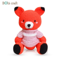 Thú bông len Bobicraft - Cáo Foxxie tinh nghịch - Đồ chơi an toàn Quà tặng bé
