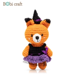 Thú bông len Bobicraft - Cáo Foxxie Halloween Nhí - Đồ chơi an toàn Quà tặng bé