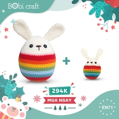 Thú bông len Bobicraft - Combo thỏ trứng phục sinh cầu vồng - Đồ chơi an toàn Quà tặng bé
