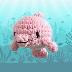 Thú bông len Bobicraft - Cá heo hồng Dolly - Đồ chơi an toàn Quà tặng bé