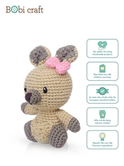 Thú bông len Bobicraft - Kangaroo cái ngồi màu - Đồ chơi an toàn Quà tặng bé