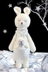 Thú bông len Bobicraft - Kangaroo mẹ và con đứng - bộ platinum - Đồ chơi an toàn Quà tặng bé