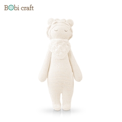 Thú bông len Bobicraft - Sư tử đứng - platinum - Đồ chơi an toàn Quà tặng bé