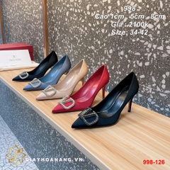 998-126 Valentino giày cao 1cm  chất lụa siêu cấp