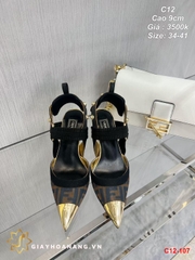 C12-107 Fendi sandal cao 9cm siêu cấp